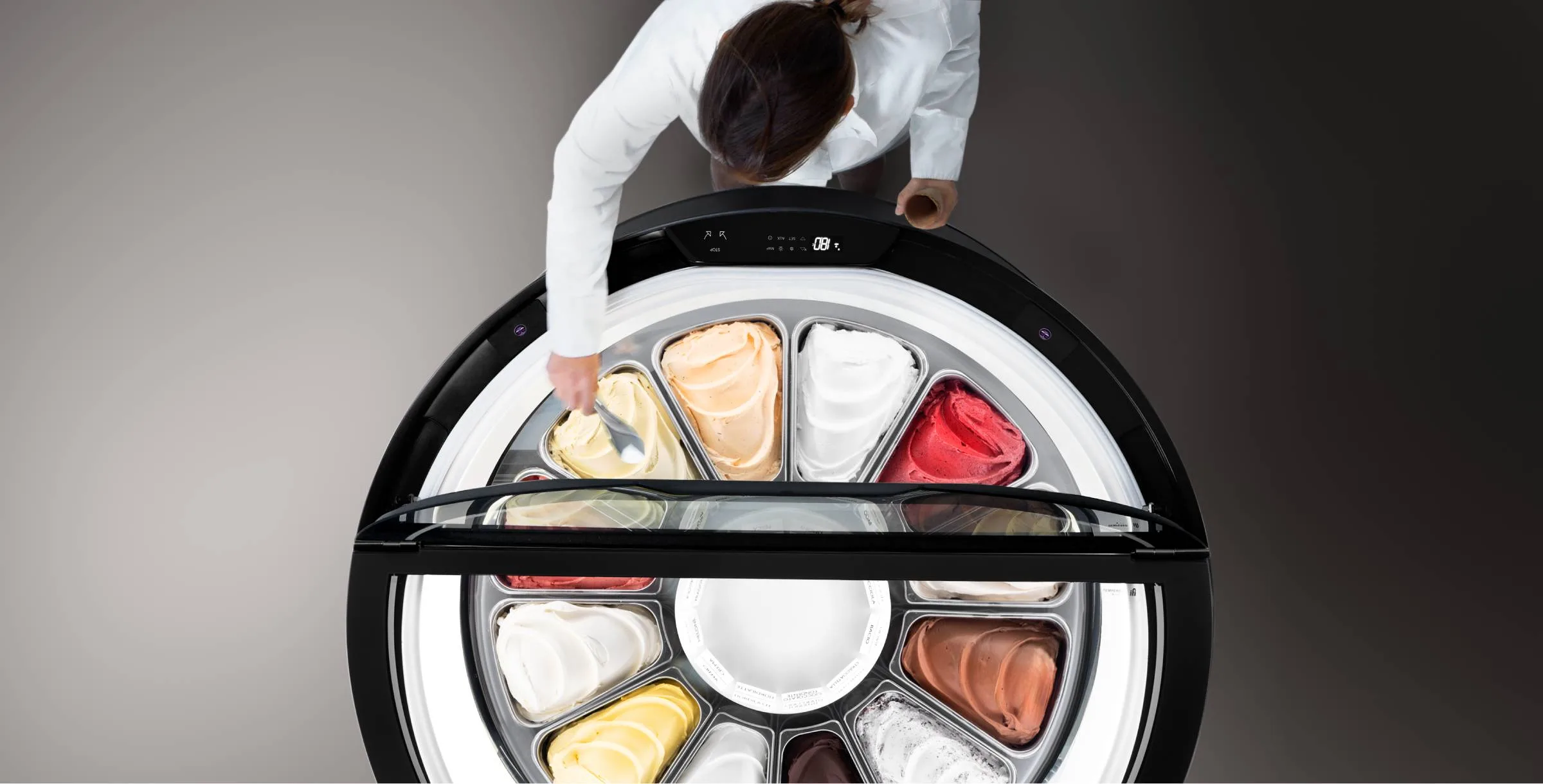 Vitrina de helados profesional